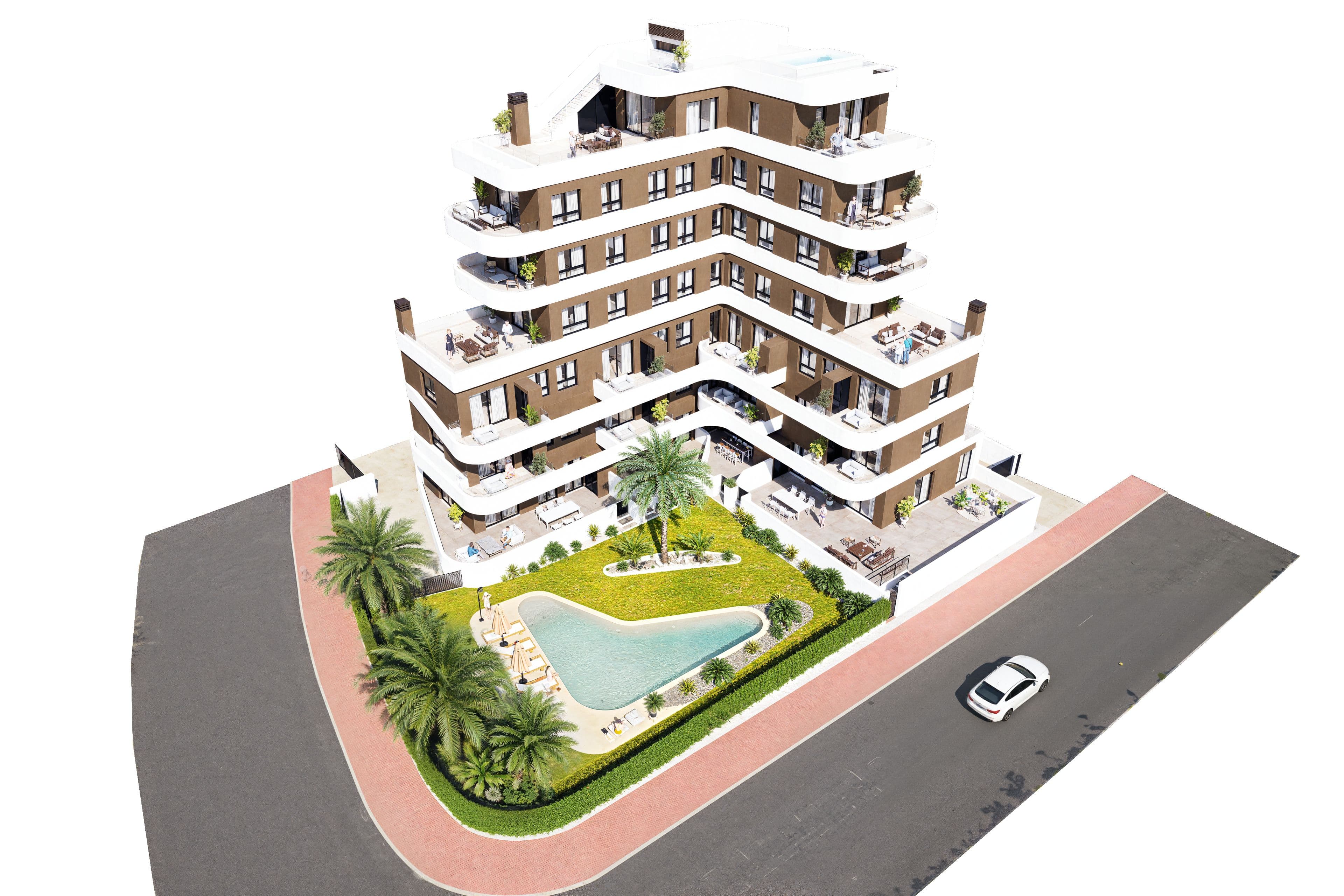 Penthouse 3 sypialnia w Guardamar del Segura 7