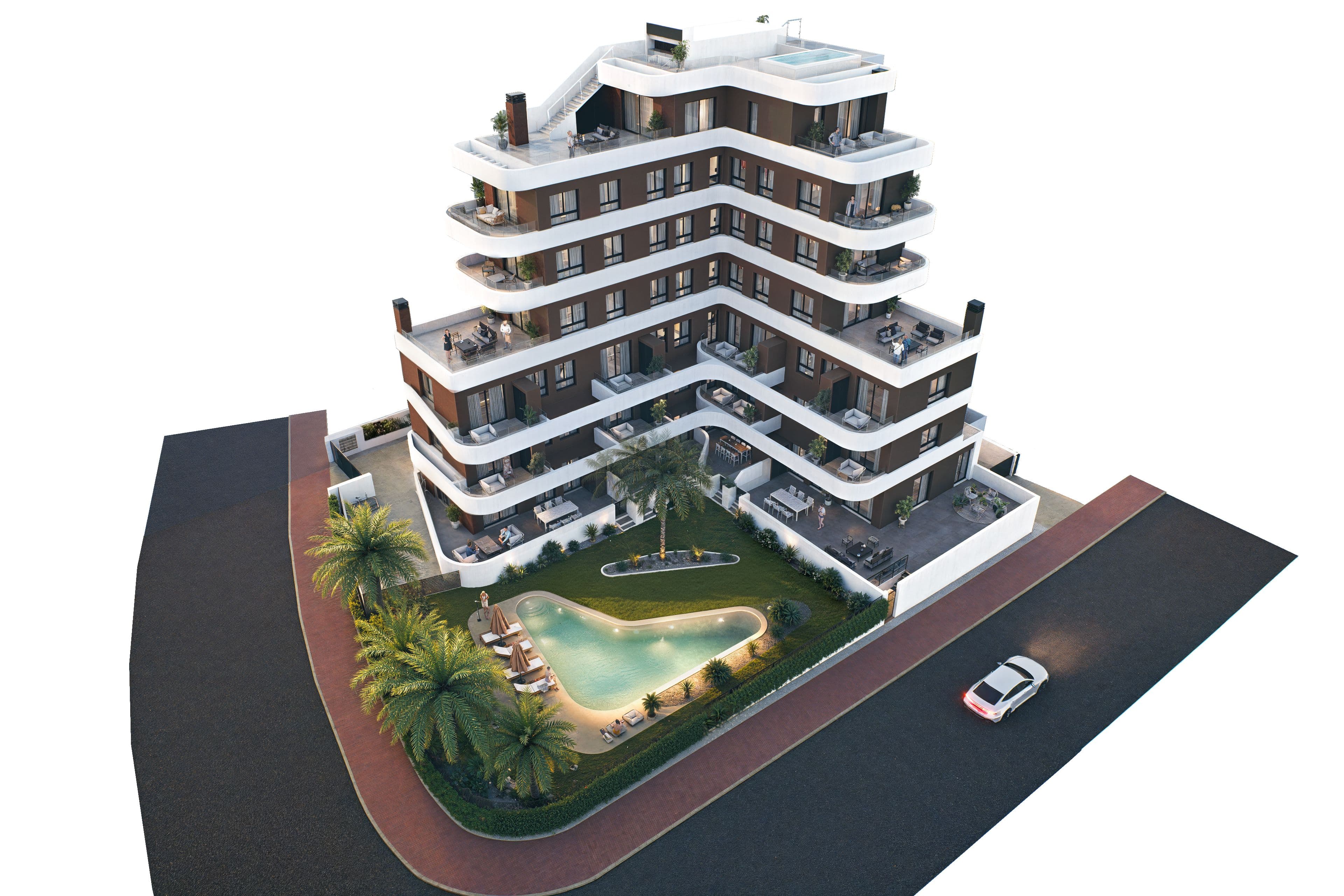 Penthouse 3 sypialnia w Guardamar del Segura 9