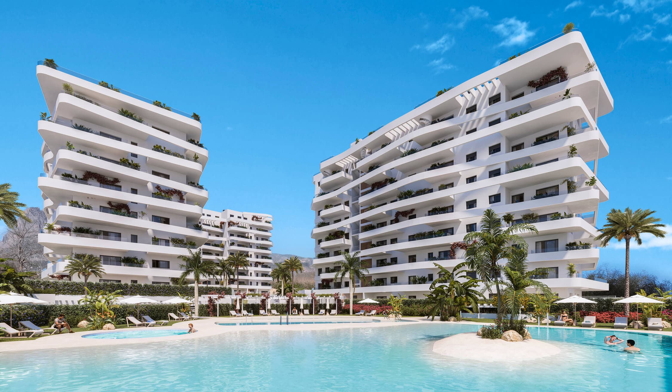 Stuelejlighed 3 sov. i Villajoyosa 5