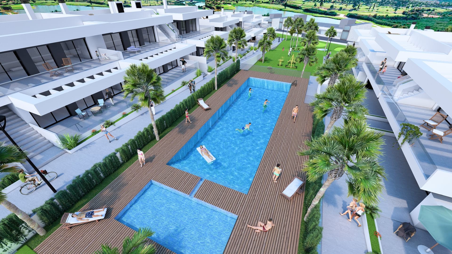 Bungalow i stueplan 2 sov. i La Finca Golf 7