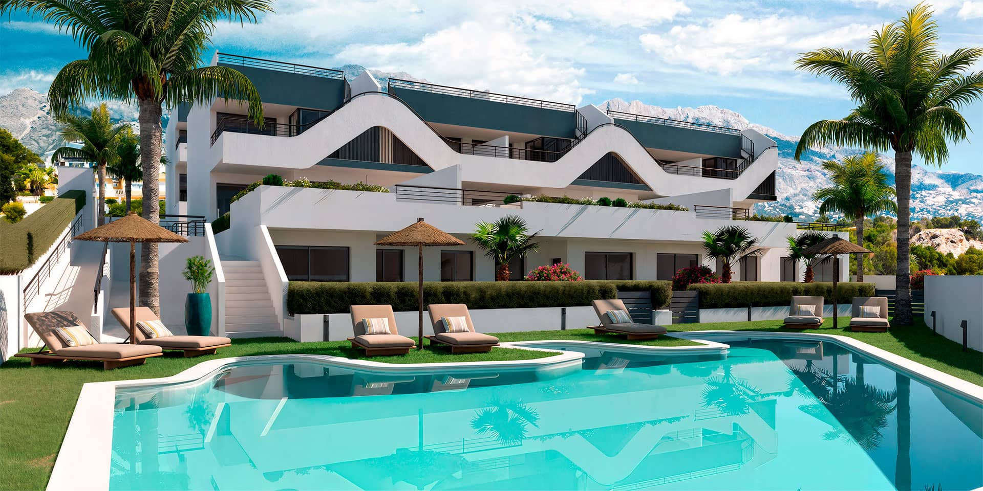 Bungalow i bottenplan i Alfaz del Pi