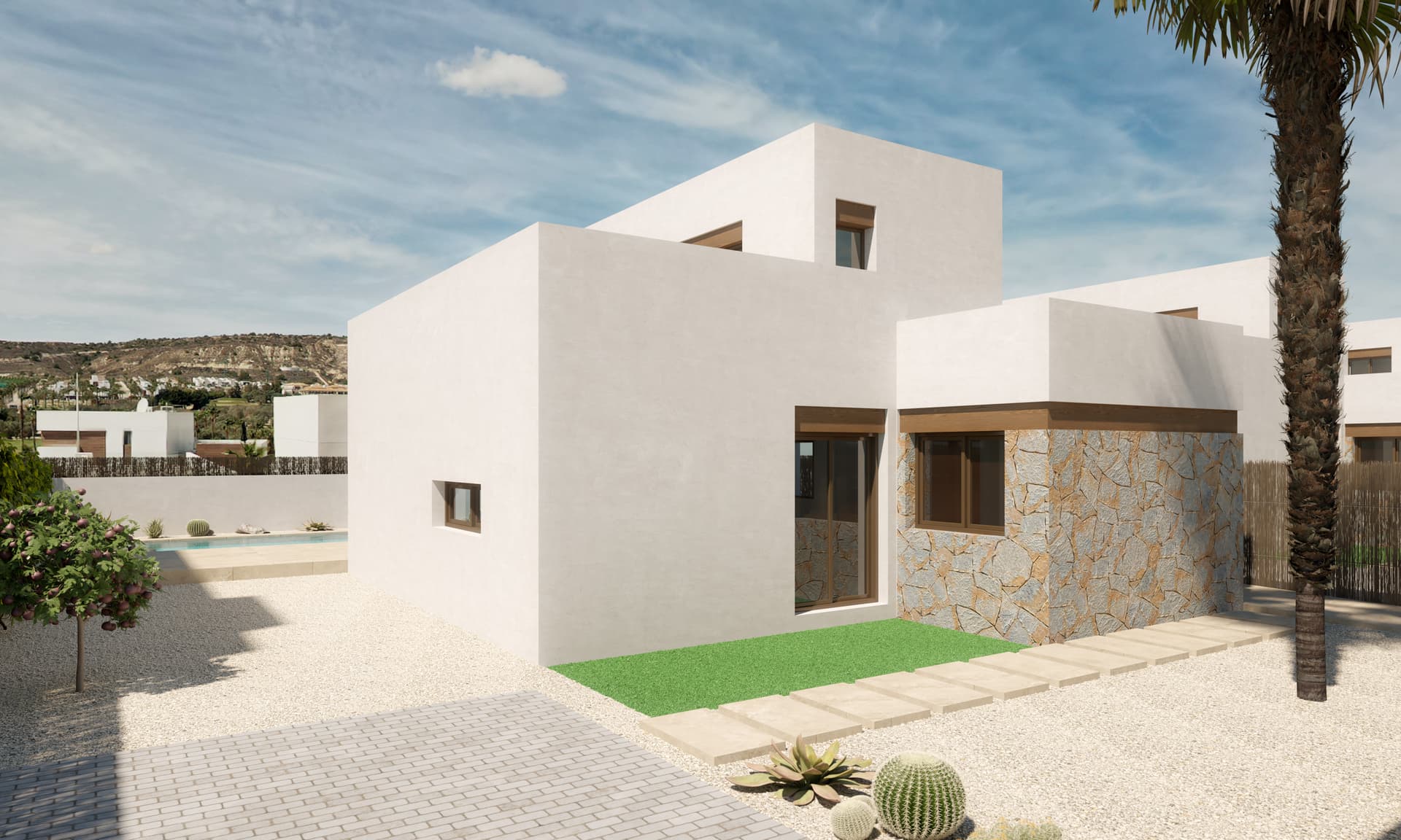 Fritliggende villa 3 sov. i La Finca Golf 7
