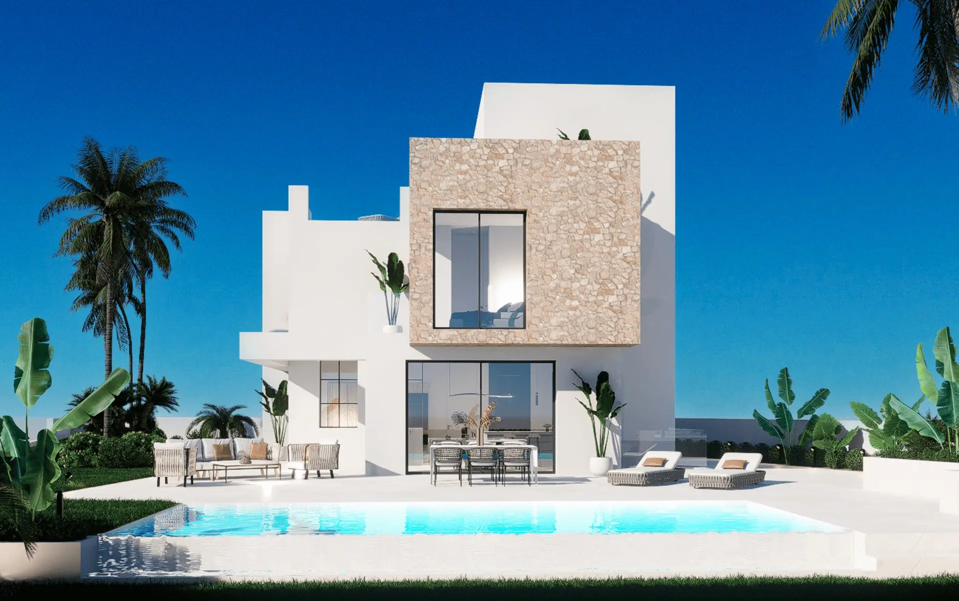 Fritliggende villa 3 sov. i Finestrat 2